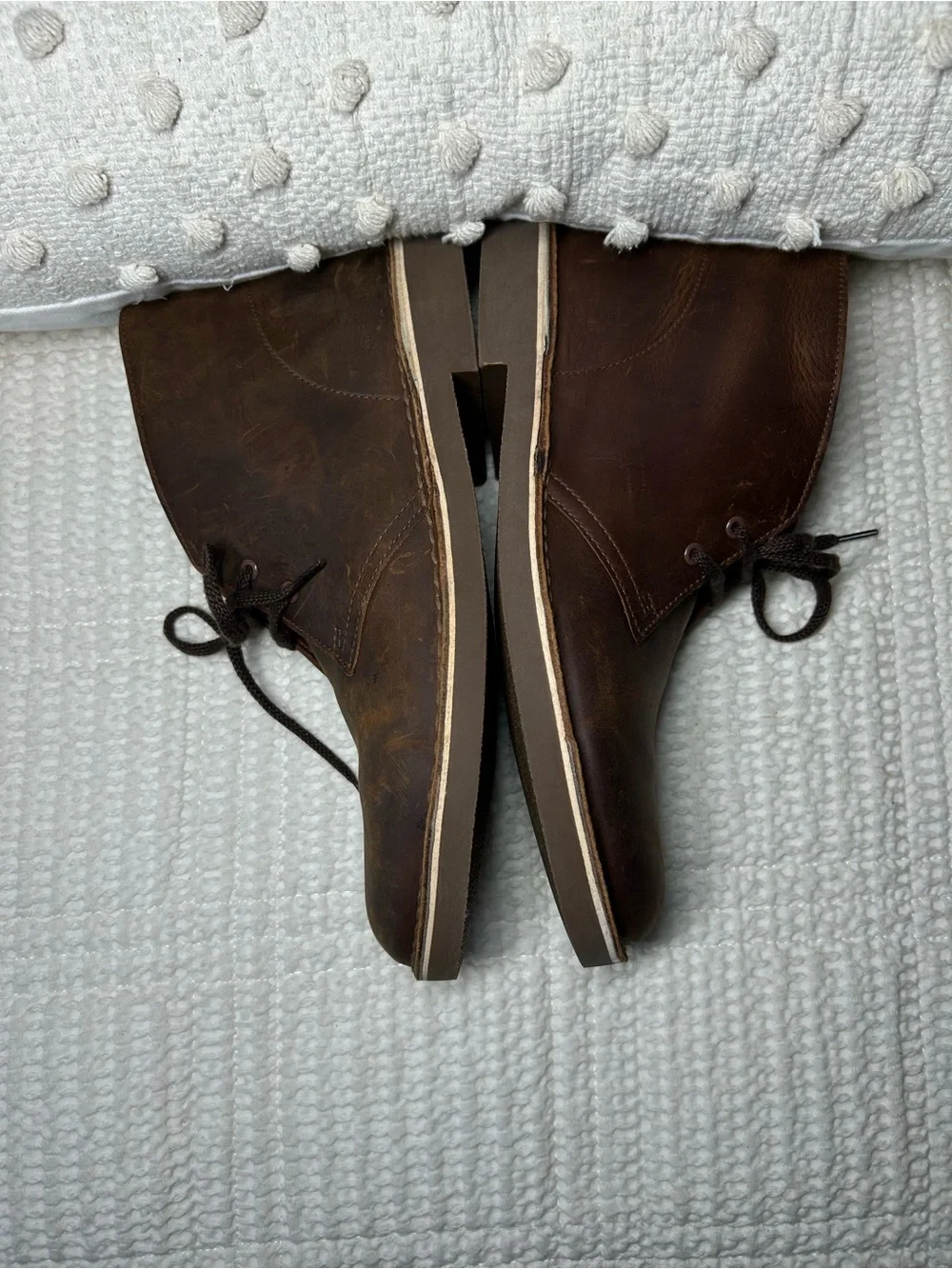 Clarks Men's Dark Brown Bushacre Leather Chukka Boots